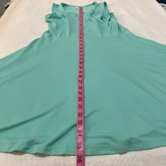 Charming Charlie Mini Dress Womens Small Fit Flare Aqua Stretch Knit Spring - Picture 10 of 11
